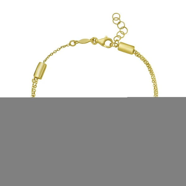 14K Adjustable Heart Link Bracelet