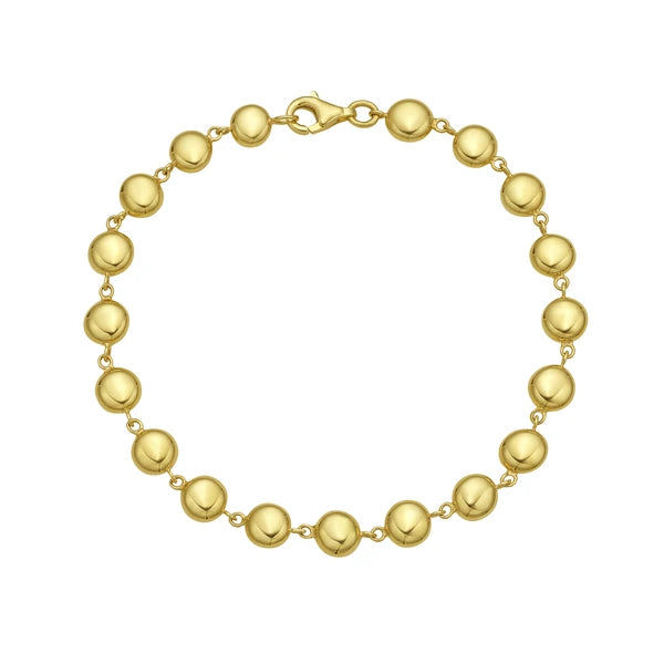 14K Polished Pebbles Bracelet