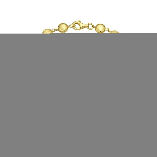 14K Polished/Satin Pebbles Bracelet