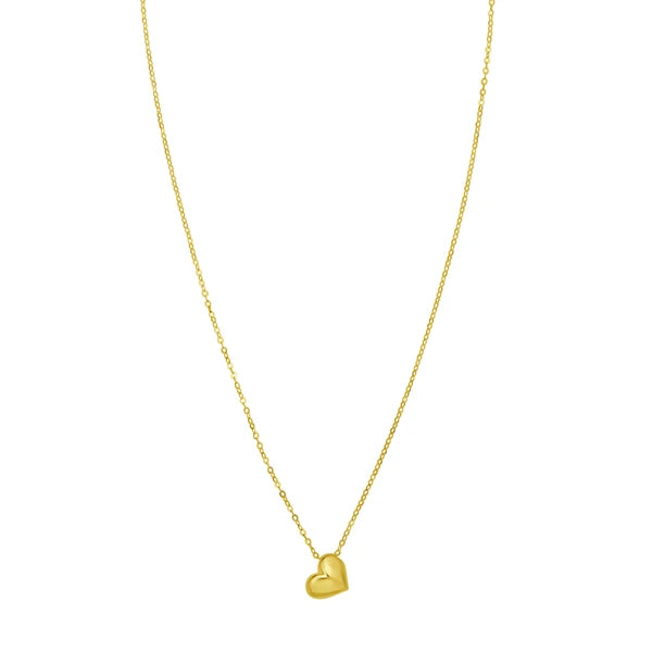 14K Puffed Mini Heart Pendant