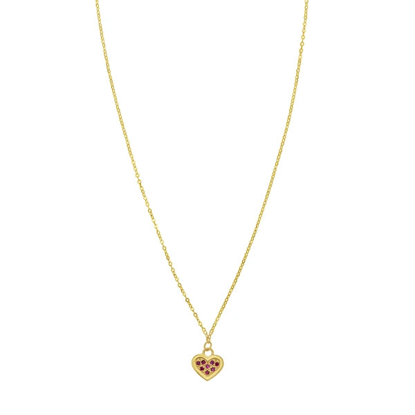 14K Ruby Heart Necklace