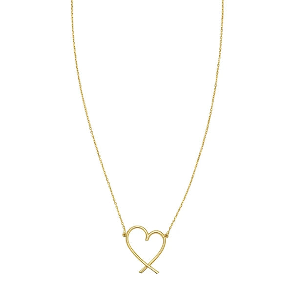 14K Delicate Heart Necklace