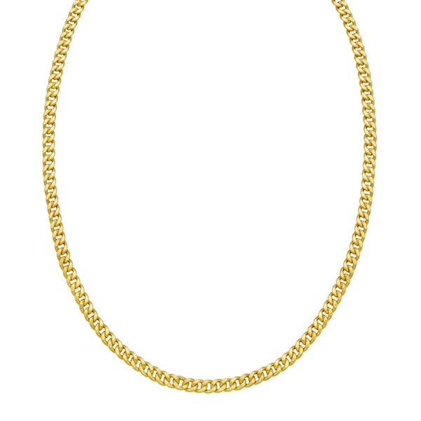 14K Petite Faceted Cuban Link Chain