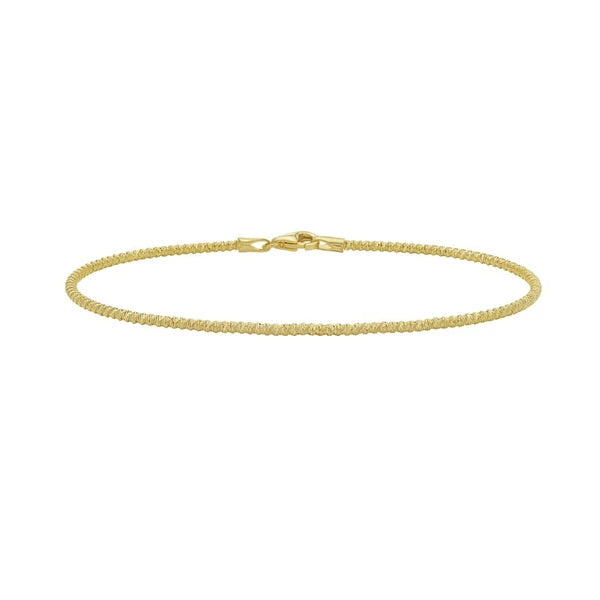 14K 1.7mm Sparkle Spring Chain
