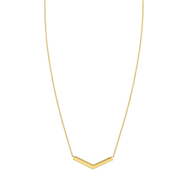 14K Chevron Necklace