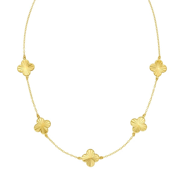 14K Golden Clover Necklace
