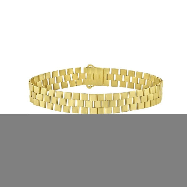 14K Small Cobblestone Link Bracelet