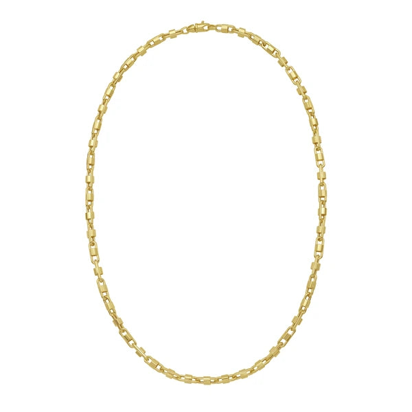 14K Gold Square Byzantine Necklace