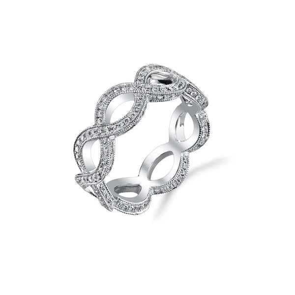 14K W Band 264Rd 0.87Ct