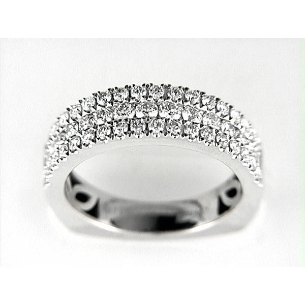 14K W Band 51Rd 1.12Ct Euro-Shank