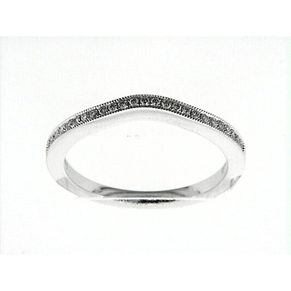 14K W Band 25Rd 0.13Ct