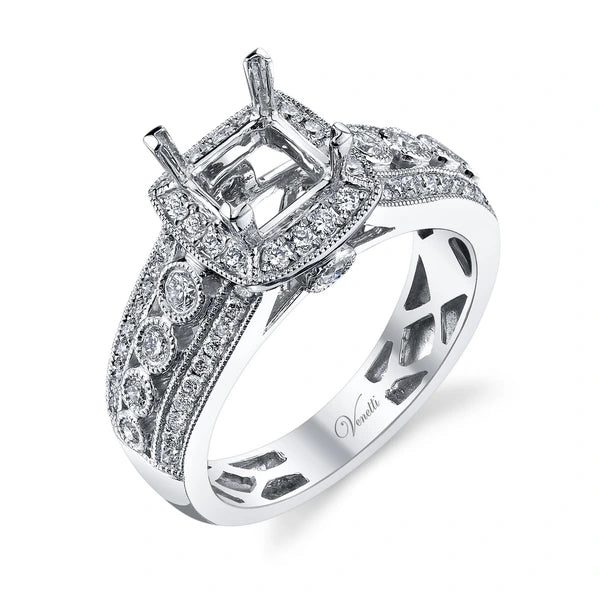 14K W Ring 66Rd 0.58Ct