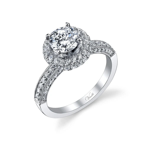 14K W Ring 98Rd 0.86Ct