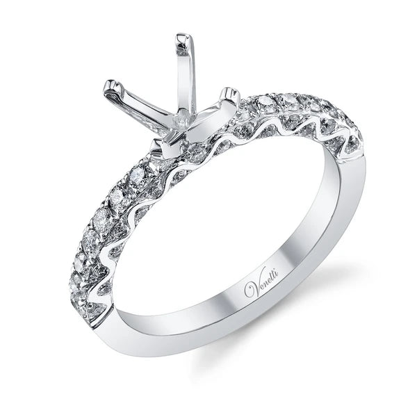 14K W Ring 50Rd 0.65Ct