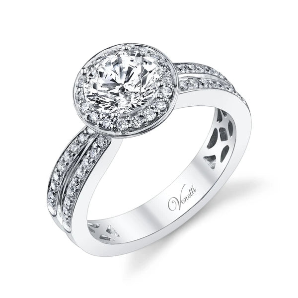 14K W Ring 60Rd 0.45Ct