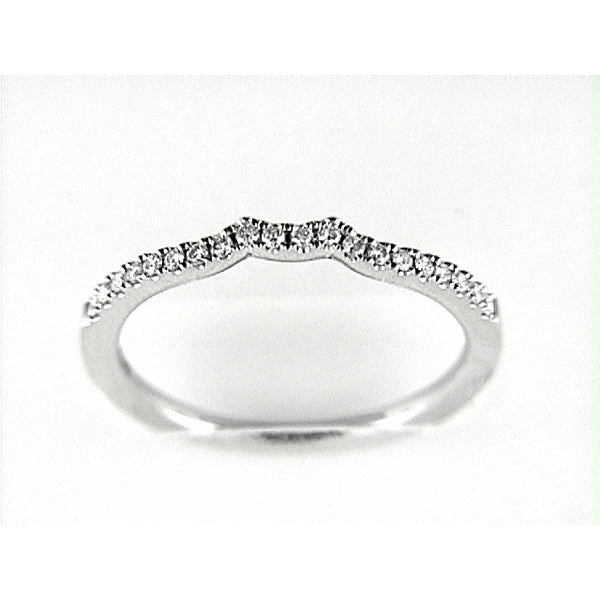 14K W Band 20Rd 0.15Ct