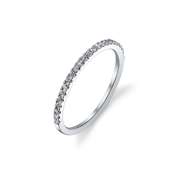 14K W Band 24Rd 0.22Ct