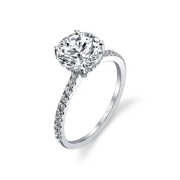 14K W Ring 56Rd 0.37Ct