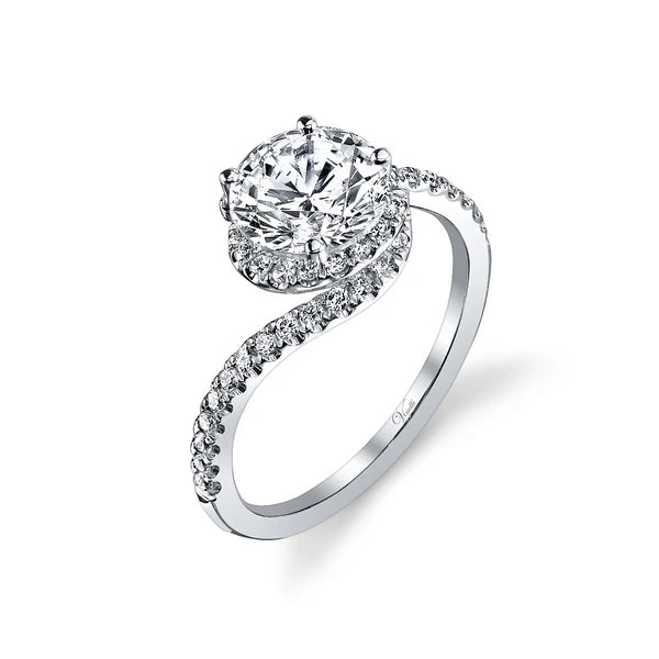 14K W Ring 46Rd 0.42Ct