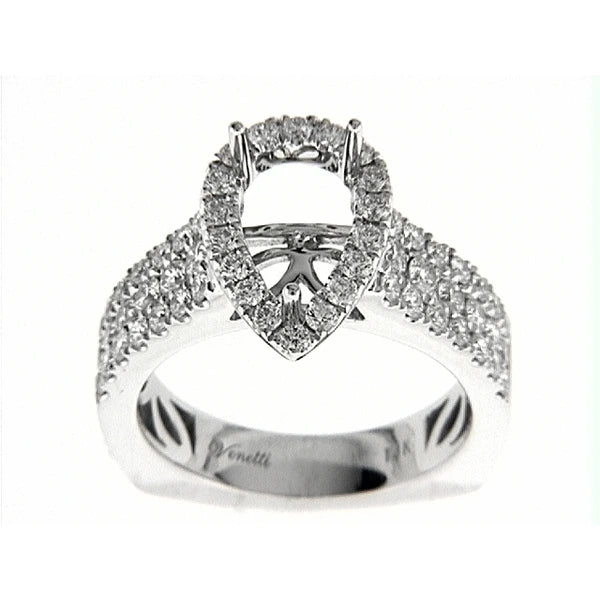 14K W Ring 56Rd 1.35Ct Euro-Shank