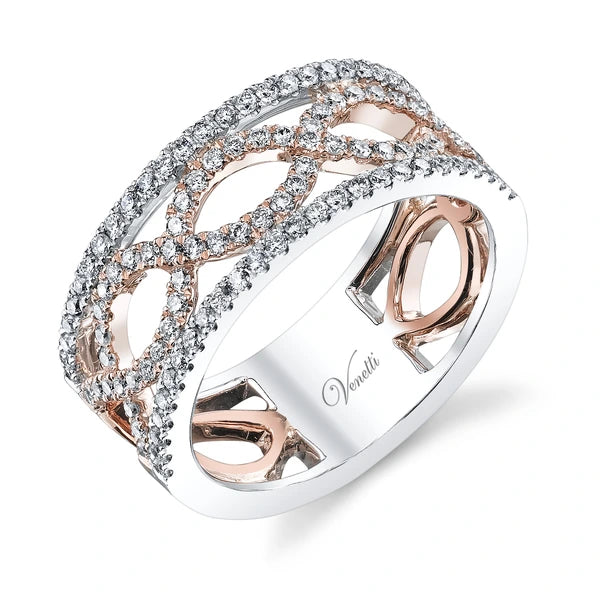 14K Rw Band 110Rd 0.58Ct