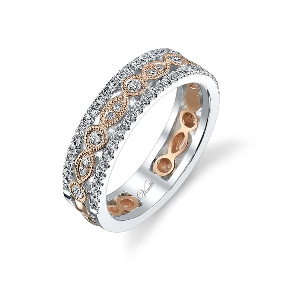 14K Rw Band 67Rd 0.44Ct