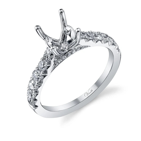 14K W Ring 28Rd 0.66Ct