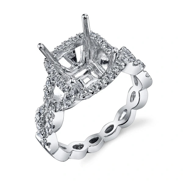 14K W Ring 68Rd 0.74Ct