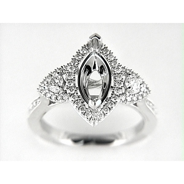 14K W Ring 60Rd 0.62Ct