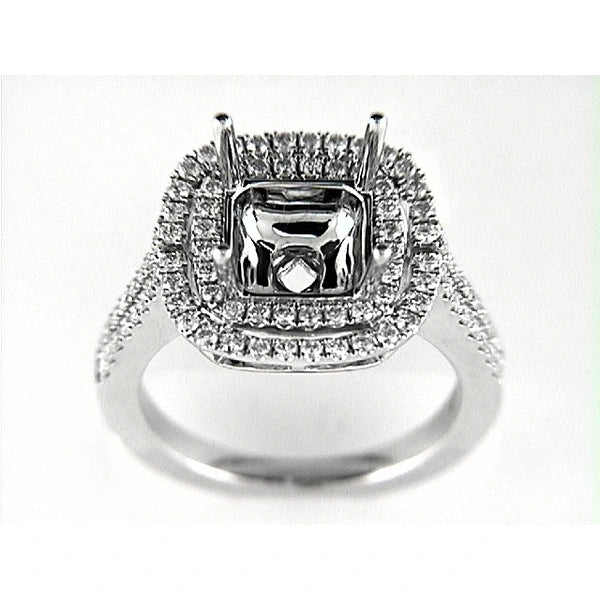 14K W Ring 88Rd 0.74Ct