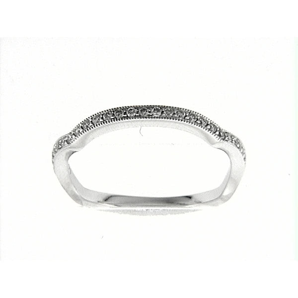 14K W Band 25Rd 0.18Ct