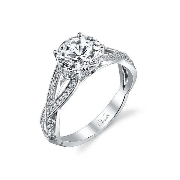 14K W Ring 62Rd 0.28Ct
