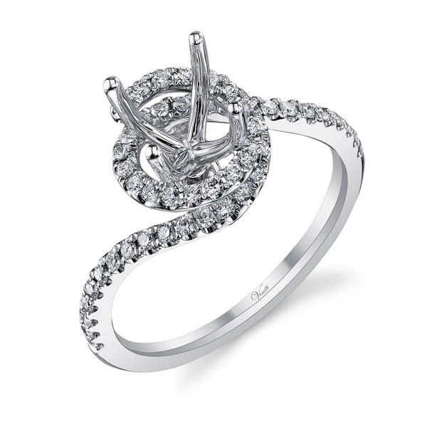 14K W Ring 48Rd 0.44Ct