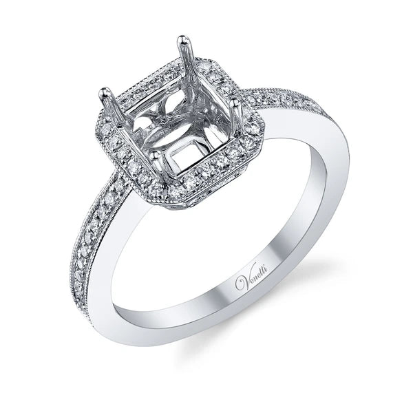 14K W Ring 46Rd 0.24Ct