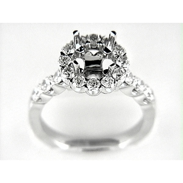 14K W Ring 38Rd 1.40Ct