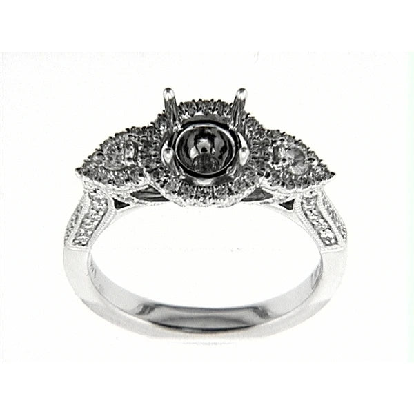 14K W Ring 86Rd 0.69Ct