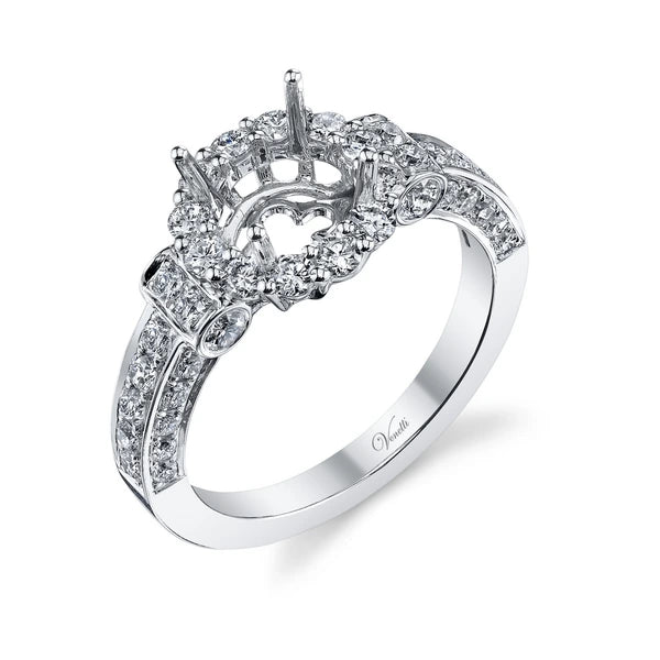14K W Ring 50Rd 1.28Ct