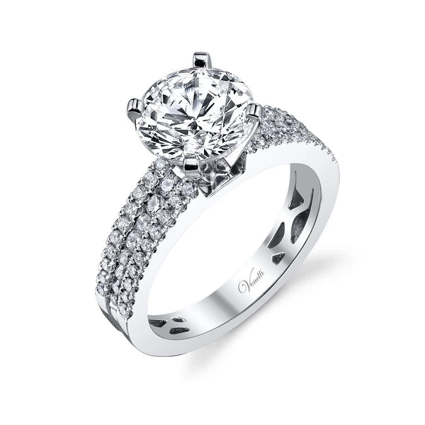 14K W Ring 56Rd 0.58Ct