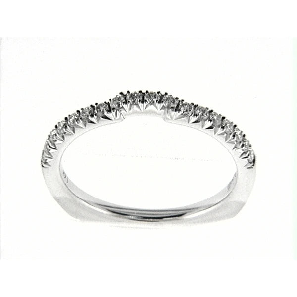 14K W Band 18Rd 0.29Ct Euro-Shank