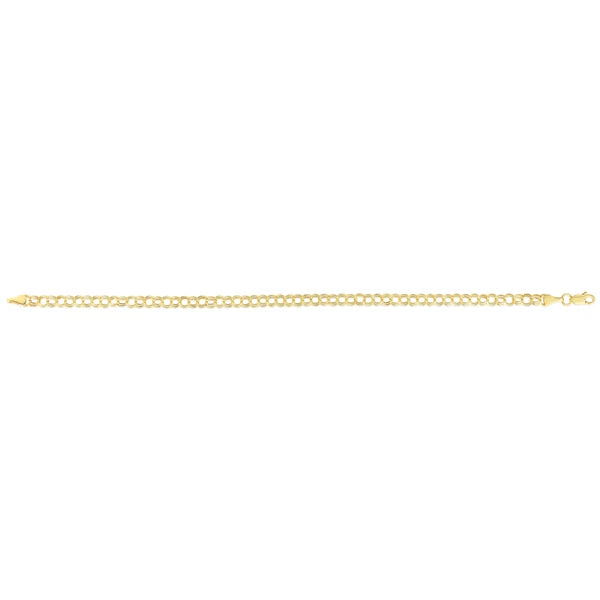 14K Gold Mini Double Link Charm Bracelet