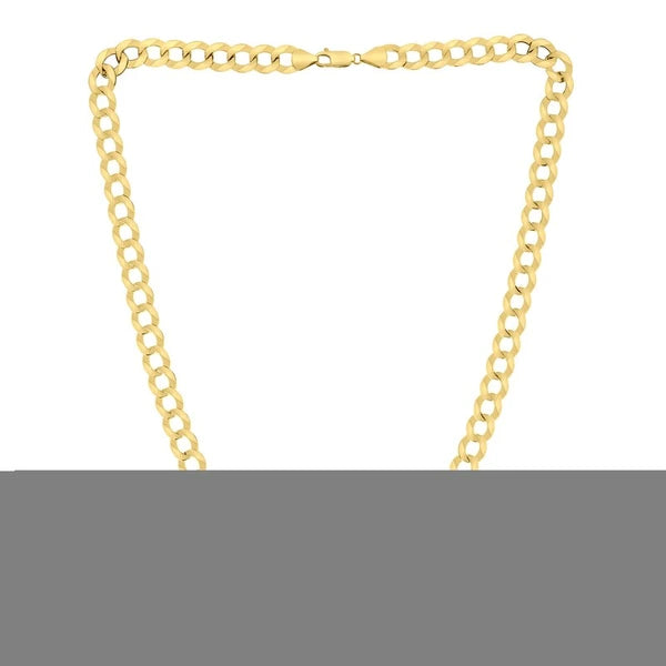 14K Gold 11.23mm Comfort Curb Chain