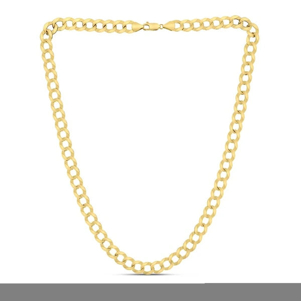 14K Gold 11.23mm Comfort Curb Chain