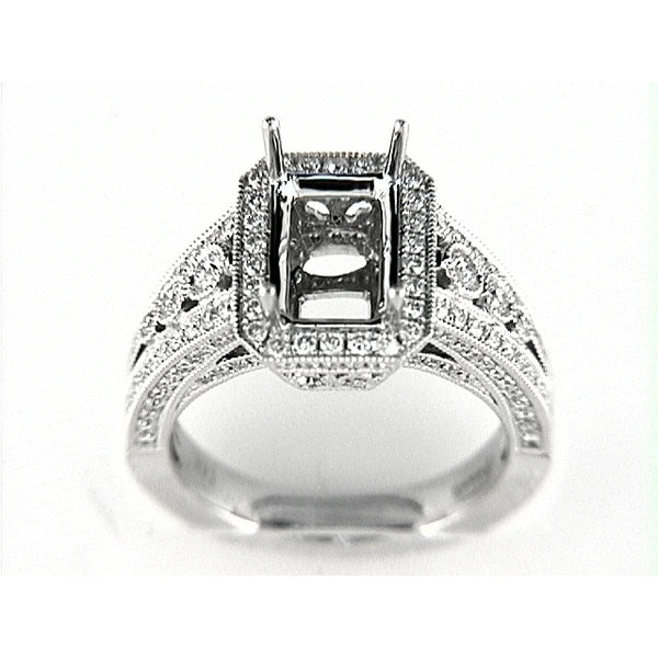 14K W Ring 176Rd 0.88Ct