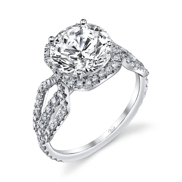 14K W Ring 88Rd 0.74Ct