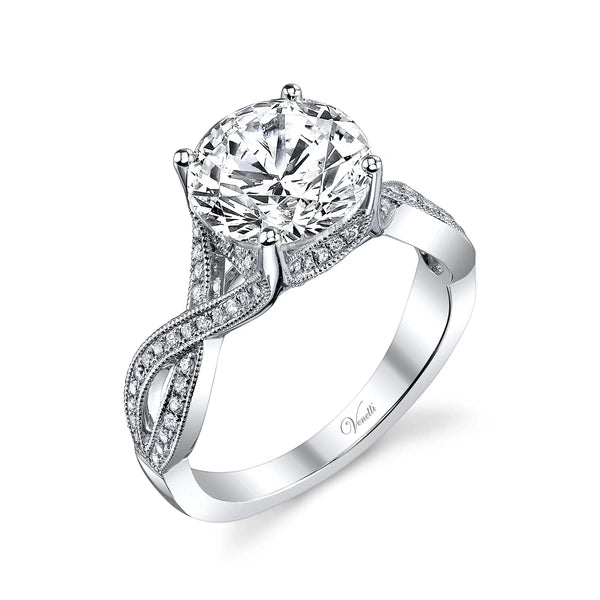 14K W Ring 76Rd 0.28Ct
