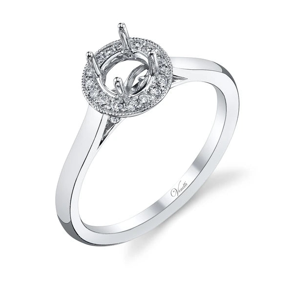 14K W Ring 16Rd 0.11Ct