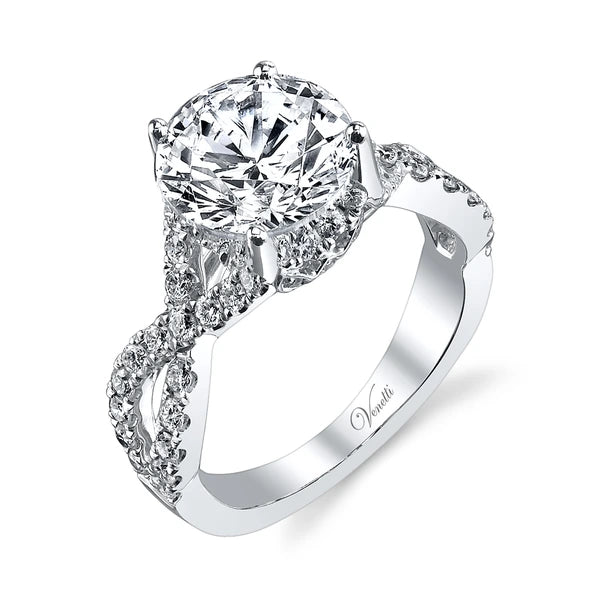 14K W Ring 56Rd 0.85Ct