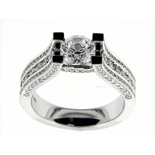 14K W Ring 130Rd 0.90Ct