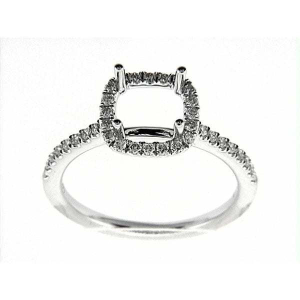 14K W Ring 38Rd 0.36Ct