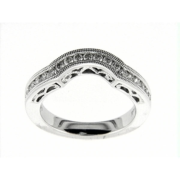 14K W Ring 19Rd 0.38Ct